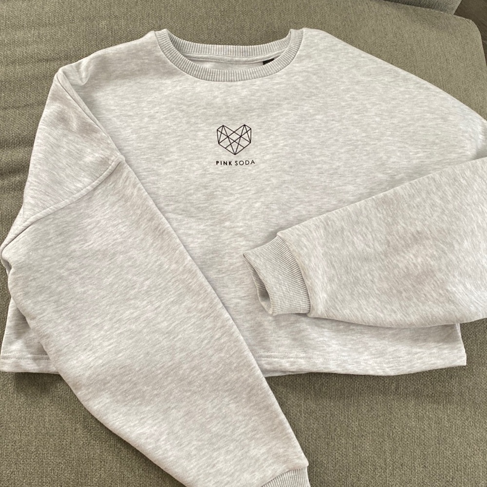 Light grey cropped sweatshirt